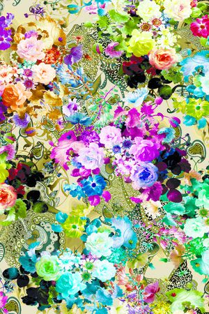 花卉印花华亿平台图片