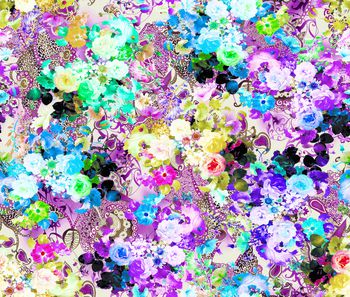 花卉印花华亿平台图片