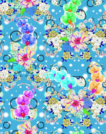 花卉印花华亿平台图片