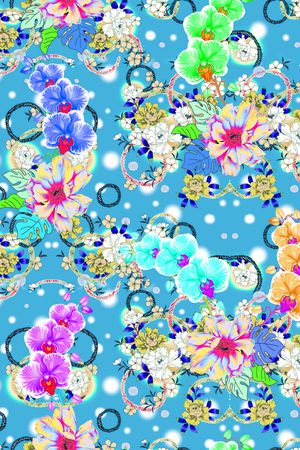 花卉印花华亿平台图片