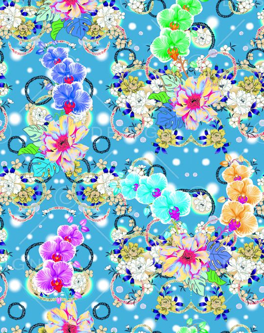 花卉印花华亿平台图片