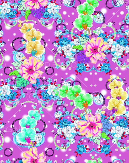 花卉印花华亿平台图片