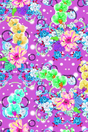 花卉印花华亿平台图片