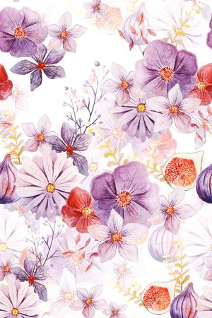 几何花卉印花华亿平台图片