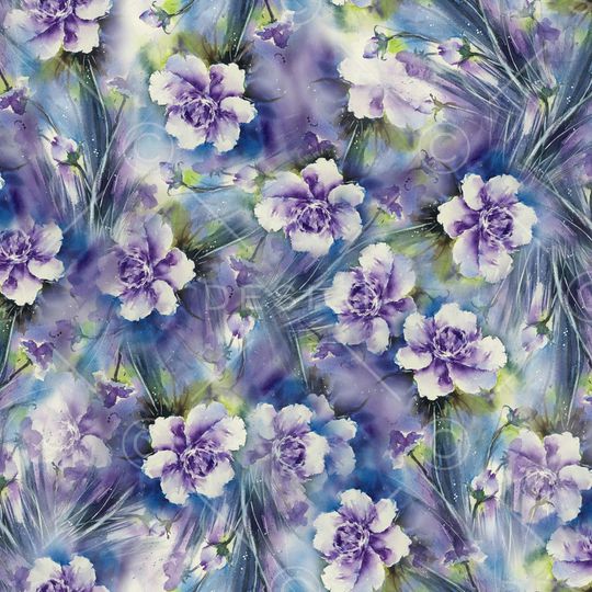 手绘花卉印花华亿平台图片