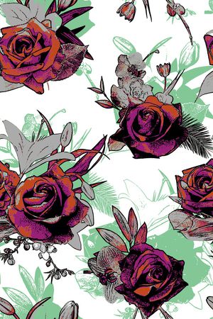 花卉印花华亿平台图片