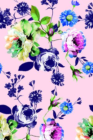 风格化花卉印花华亿平台图片