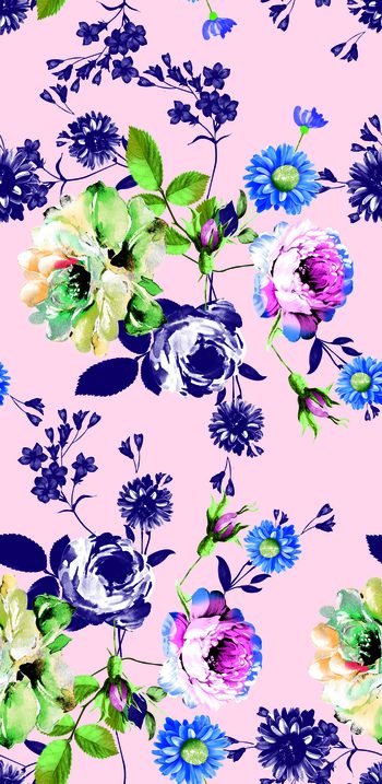 风格化花卉印花华亿平台图片