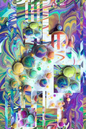 混合拼接印花华亿平台图片