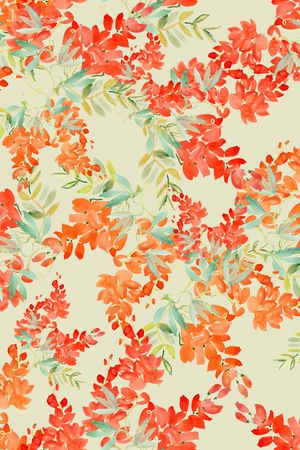 手绘花卉印花华亿平台图片