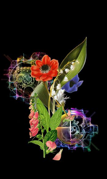 花卉印花华亿平台图片