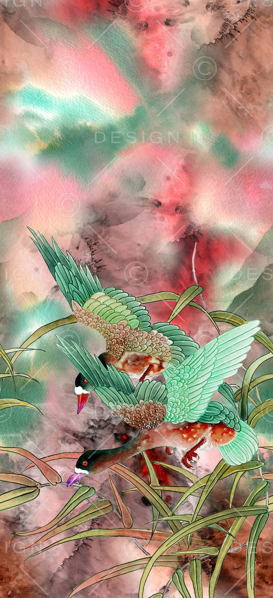 仙鹤定位印花华亿平台图片