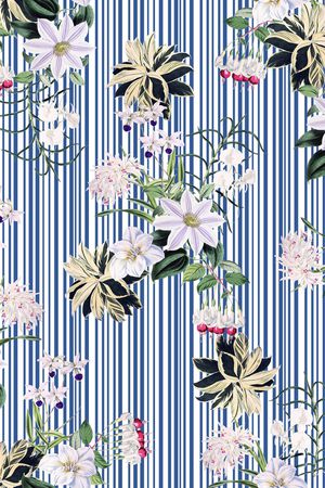 花卉印花华亿平台图片