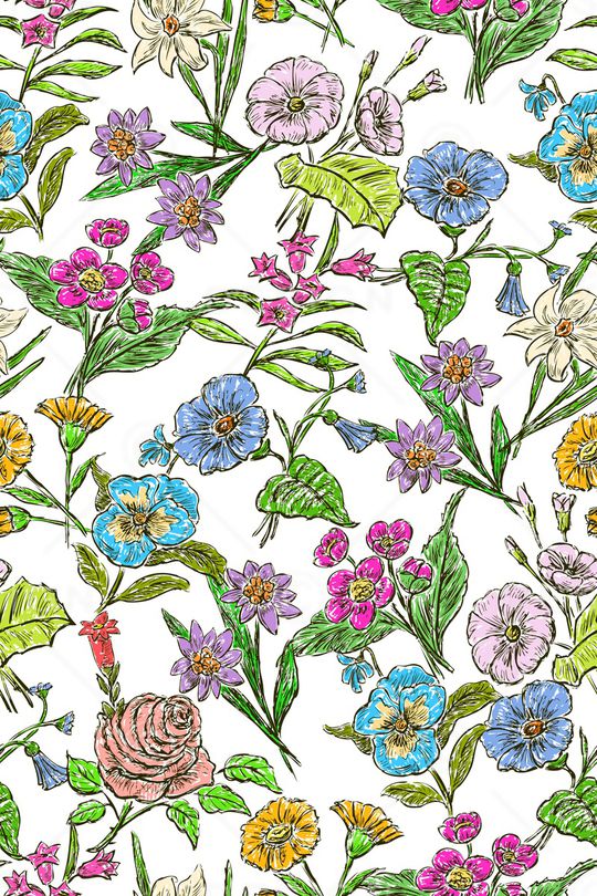 花卉印花华亿平台图片