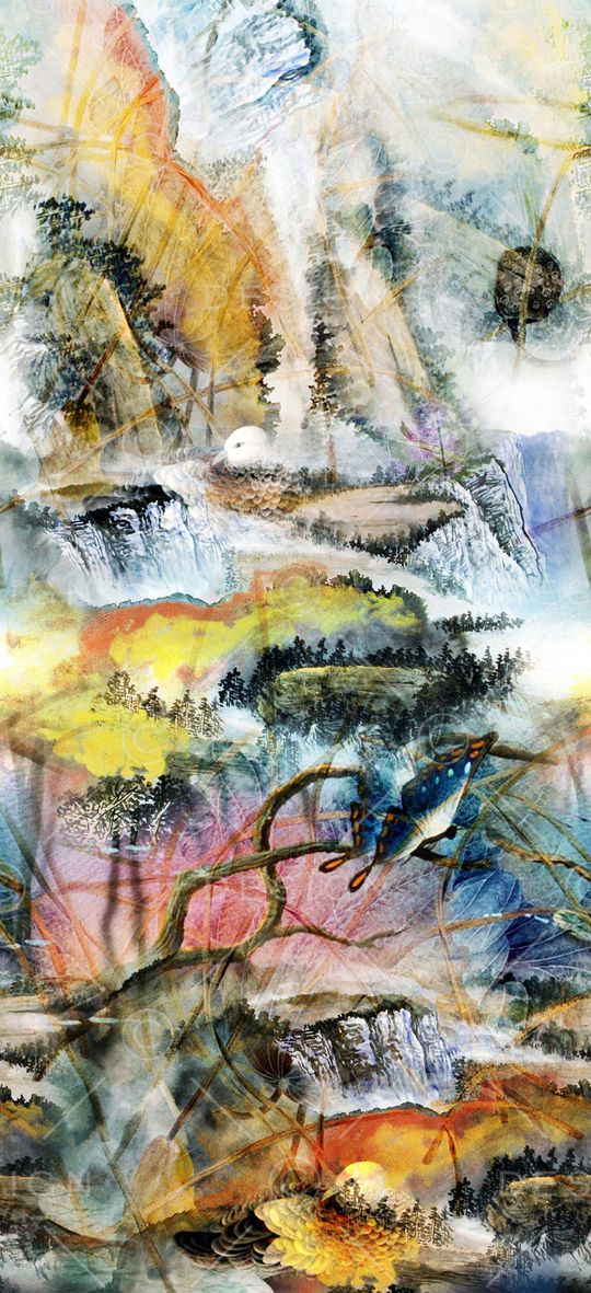 风景定位印花华亿平台图片