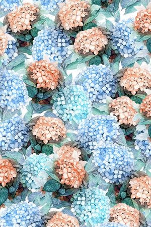 绣球花印花华亿平台图片