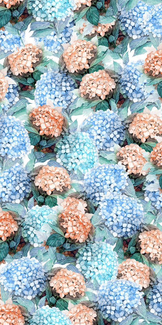 绣球花印花华亿平台图片