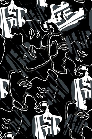 抽象男装印花华亿平台图片