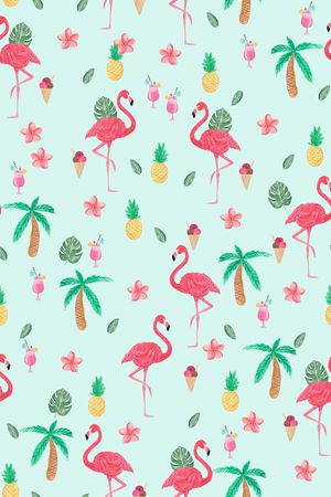 火烈鸟印花华亿平台图片