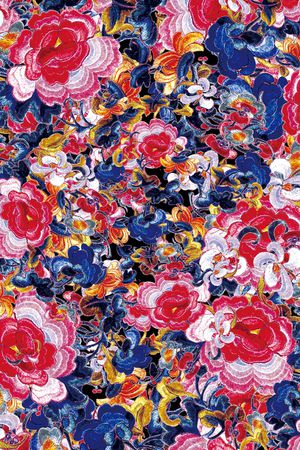 牡丹印花华亿平台图片