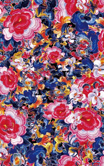 牡丹印花华亿平台图片