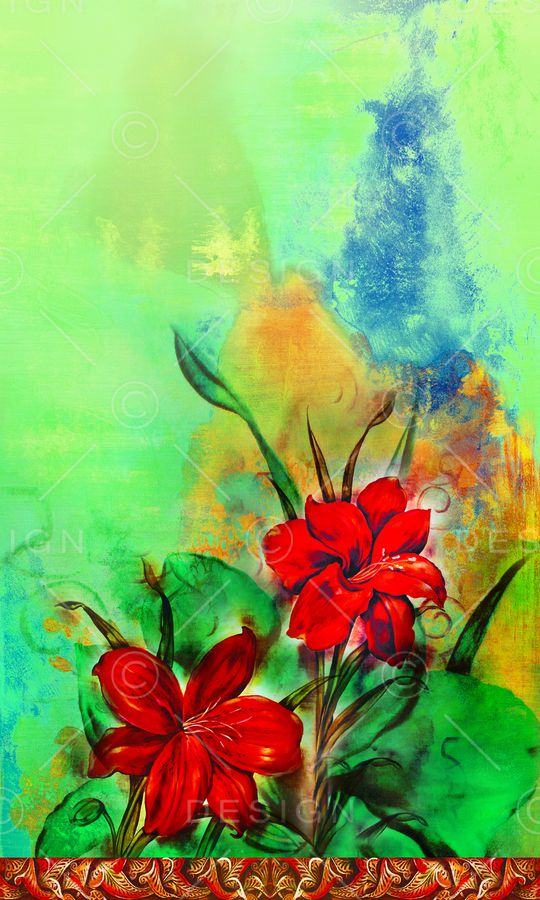 花卉印花华亿平台图片