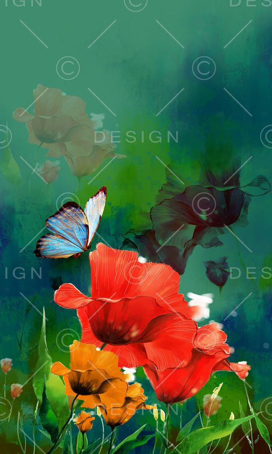 虞美人印花华亿平台图片