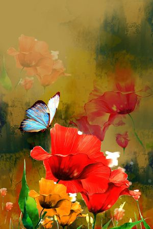 虞美人印花华亿平台图片