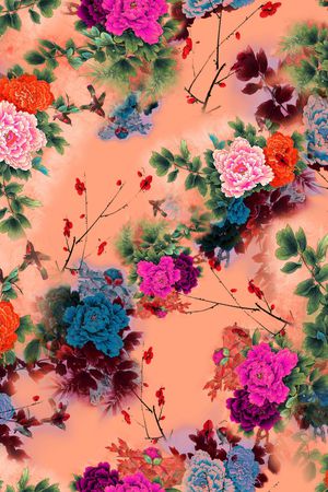 梅花印花华亿平台图片