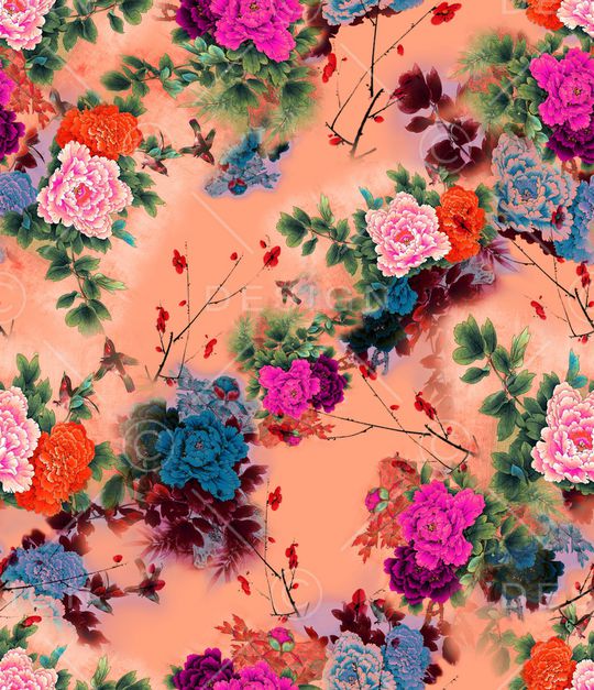 梅花印花华亿平台图片