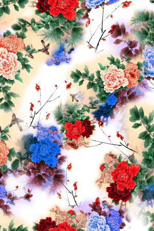 梅花印花华亿平台图片