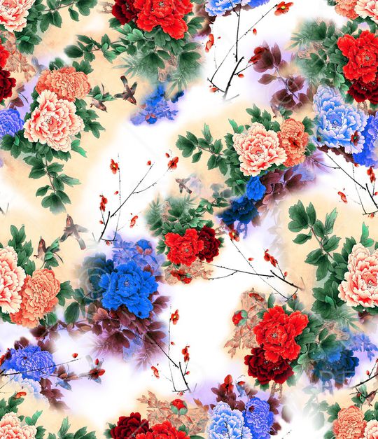 梅花印花华亿平台图片