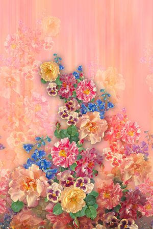 花卉印花华亿平台图片