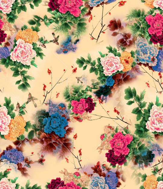 梅花印花华亿平台图片