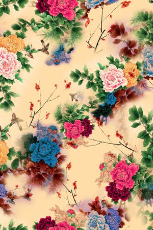 梅花印花华亿平台图片