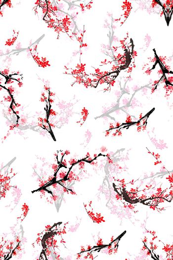 梅花印花华亿平台图片