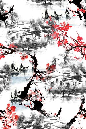 旗袍印花华亿平台图片