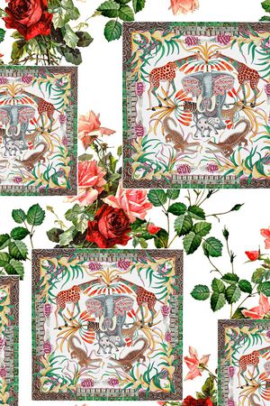 玫瑰花印花华亿平台图片