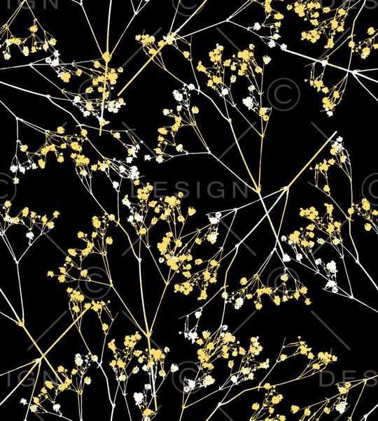 满天星花卉印花华亿平台图片