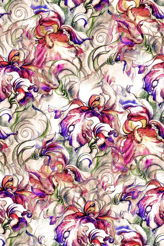 花卉印花华亿平台图片