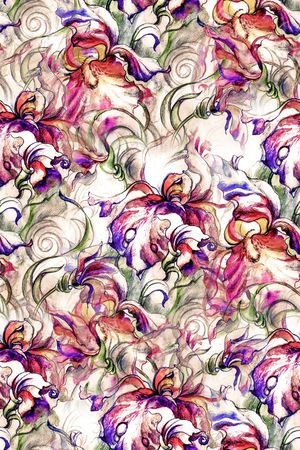 花卉印花华亿平台图片