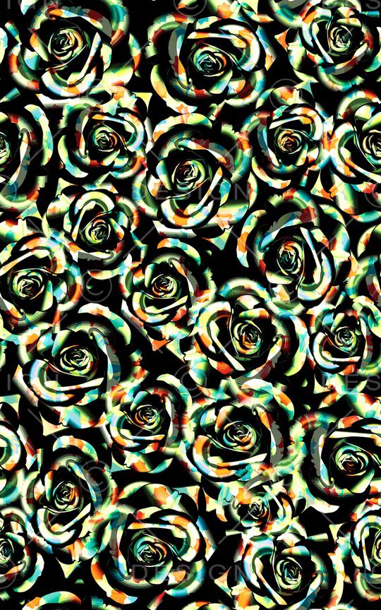 抽象花卉印花华亿平台图片