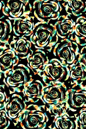 抽象花卉印花华亿平台图片