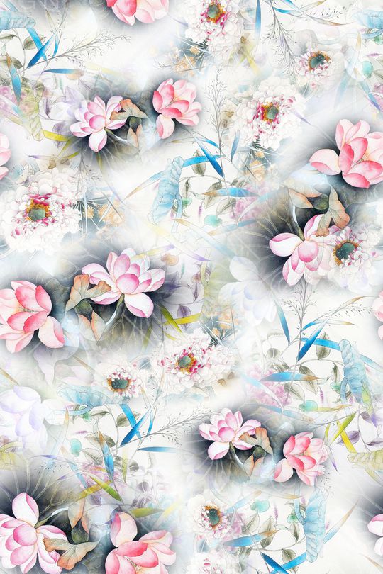 荷花印花华亿平台图片