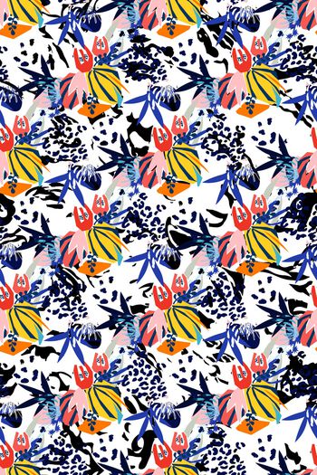 899831-抽象色块豹纹花