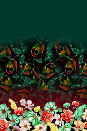 花卉印花华亿平台图片