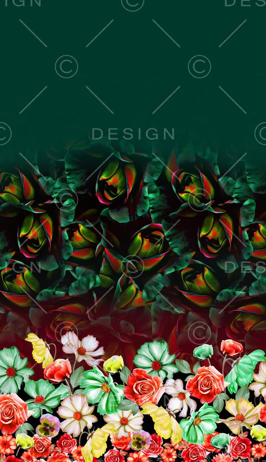 花卉印花华亿平台图片