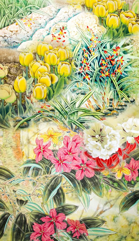 花卉印花华亿平台图片