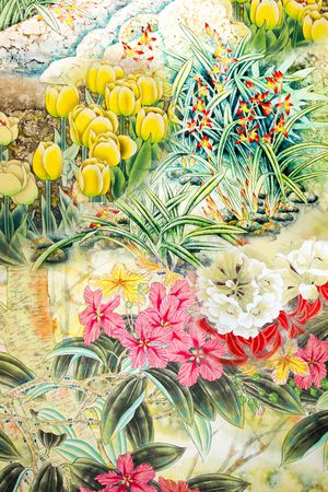 花卉印花华亿平台图片