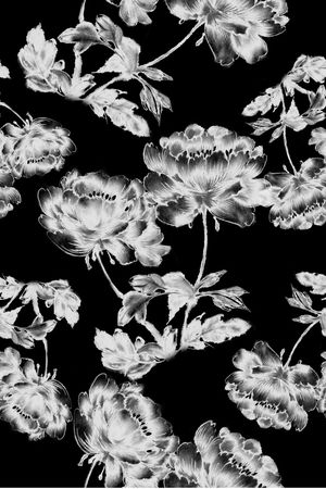 黑白印花华亿平台图片